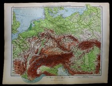 ANDREES HAND ATLAS MAP PLATE