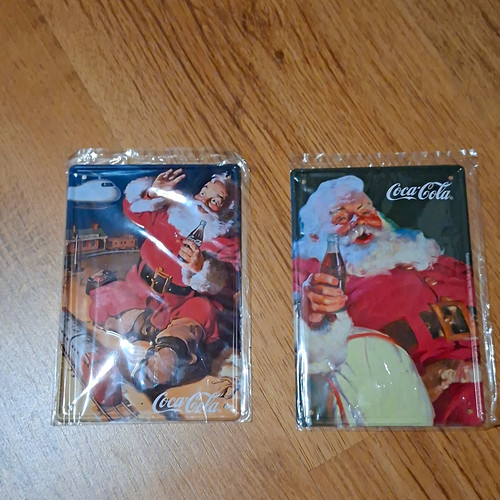 Coca cola metallschild - 2x,