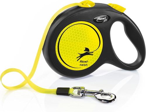 Flexi neon hunde roll leine - l,