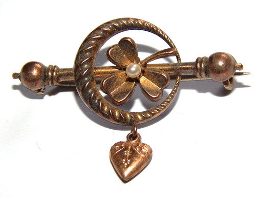 Brosche schaumgold mit - brosche,