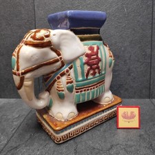 Keramik elefant blumenhocker - keramik,