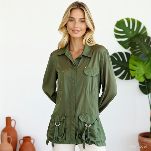 Utility military tunika bluse - military,