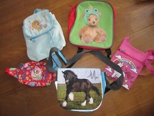 5x Kindergarten Taschen Rucksack Handtasche Pferde Friese Diddl Bauchtasche