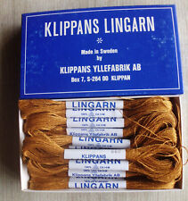 20 x Garn Stickgarn Klippans Made in Sweden 100% Leinen ovp Messing