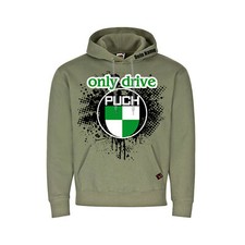 Hoodie only drive Puch Oldtimer Fan Motorrad Pullover Kapuzen-Pulli #31854