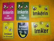 Imker Schild mit Saugnapf für Autoscheibe👍 Imkerbedarf  👍