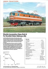 ASEA Traction data-sheet of 1986, electric loco Rc5/6 for SJ of Sweden