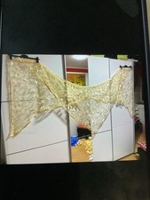 Gardinen Vorhänge, Querbehang,Gold Beige.2 Stück.set,glänzend