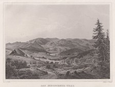 Schwarzwald Schluchsee Original Stahlstich Umbach 1850