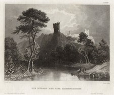 Belgien Spa Original Stahlstich Poppel 1843