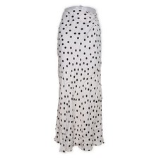 Mango, Maxirock, Größe: S, Weiß/Schwarz, Elasthan/Viskose, Gepunktet, Damen #Jm9