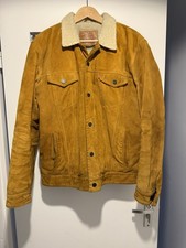Original Levis Sherpa Trucker Suede Lederjacke Gr.L