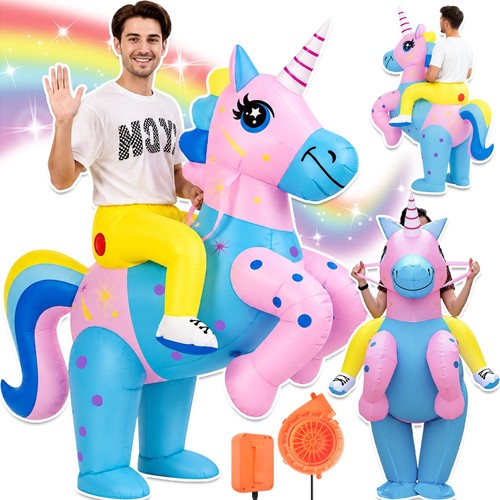 Aufblasbares einhorn kostüm - aufblasbares,