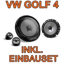 VW Golf 4 IV 300WATT KENWOOD LAUTSPRECHER BOXEN SYSTEM EINBAUSET 16cm 2-WEGE TÜR