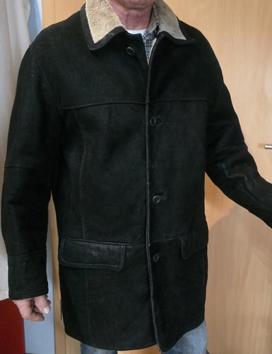 Herren lammfell long jacke - lammfell,