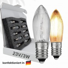 23V/3W 10 Stück Glühbirne Spitzkerze Topkerze für Lichtbogen o. Lichterkette