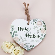 Personalisiertes Holzherz mit