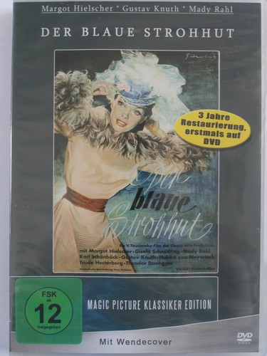 Blaue strohhut operette - strohhut,