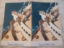 Seltenes CUNARD WHITE STAR KREUZFAHRTSCHIFF "HOMERIC" Info. & Kabine Passagierliste 1935.