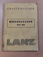 LANZ Mähdrescher MD 180 Ersatzteilliste MK9