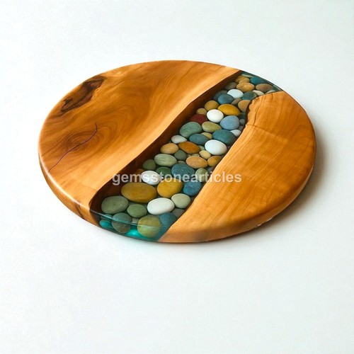 Kiesel epoxid couchtischplatte - kiesel,