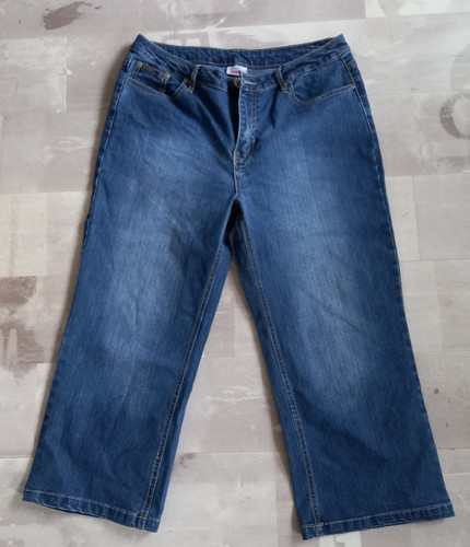 Schicke jeans blau 3 4 - gr., 3/4