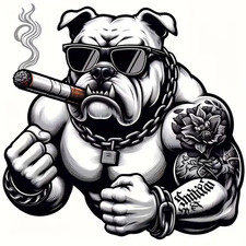 American Bulldog Autoaufkleber