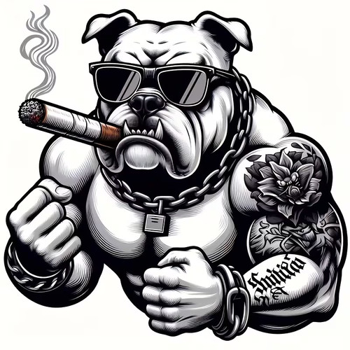 American bulldog autoaufkleber - bulldog,