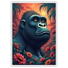 Affe Bild Humor A4 Kunstdruck