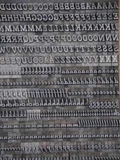 Bleischrift 9 mm Bleisatz Buchdruck Handsatz Lettern Alphabet Letter Druck Blei