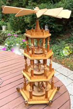 Pyramide 4-stöckig Christi Geburt Erzgebirge DDR Weihnachtspyramide 63cm /P11