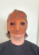Ledermaske SM Halbmaske Leder Gesichtsmaske Maske handgefertigt fetisch Larp