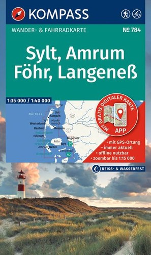Kompass wanderkarte 784 sylt - 784,