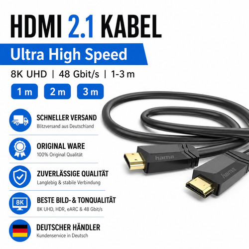 Hama hdmi kabel 8k - hdmi,