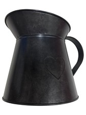 Eulenschnitt Gießkanne Herz Metall Schwarz Vintage Dekokanne Kanne