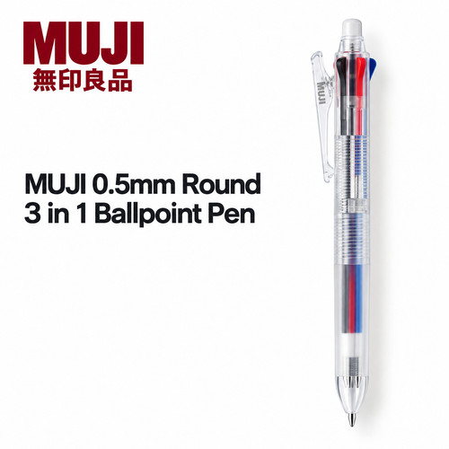 Muji rund radierbar 3 - muji, 0,5