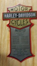 HARLEY PATENT EMBLEM  LOGO PATENTZEICHEN PANHEAD KNUCKLEHEAD AUFKLEBER Metall