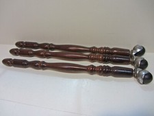 3x Möbelfüße Schrank -Fuß auf Rollen Füße Holz Möbel Kommode Art. L. 59 cm