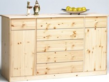 Kommode Highboard Anrichte Sideboard Kiefer natur Schubladen Ordnungshelfer