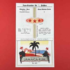 Rum Garnitur Etikett Jamaca Rum No. 8193 Gebrüder Illert, Hanau Lithografie