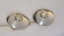 Designer Mondstein Ohrringe 925 Sterling Silber Ohrstecker Rar!
