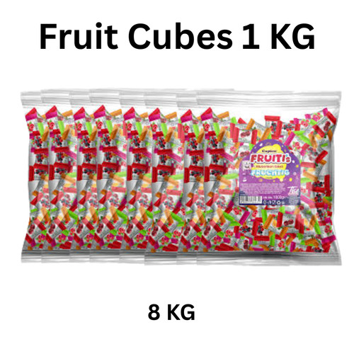 8kg fruit cubes - cubes, fruchtbonbons
