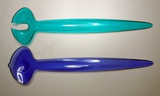 TUPPERWARE C125 ELEGANZIA SALAT-BESTECK Lila-Türkis 2 Teiliges Besteck