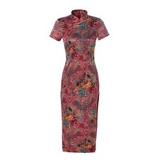 Sommer Satin Kleid Chinesisch
