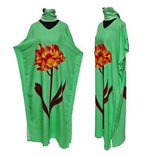 Damen grün Baumwolle Blumen