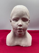 KERAMIK BÜSTE HANDGEARBEITET KOPF EINES KINDES