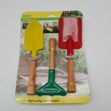 GRUNDIG 3 TLG. Gartenset - Schaufel - Rechen - Spaten - aus Holz und Metall - fü