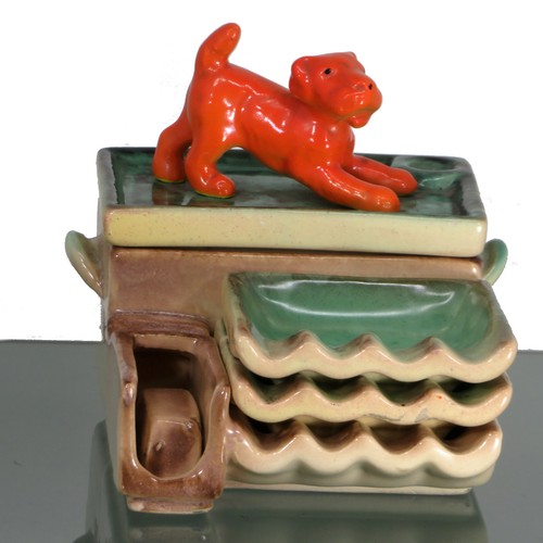Aschenbecher art deco hund - aschenbecher,