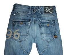 G-star  Herren 5620 Heritage Embro Tapered Jeans  W33 L34 Blau Denim Raw