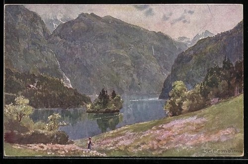 Künstler edward theodore - künstler-ak,